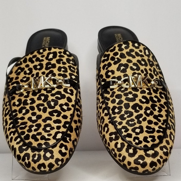 Michael Kors Women's Tiffanie Calf Hair  Slip On Mules Size 8.5  Leopard  NWT - Picture 5 of 8